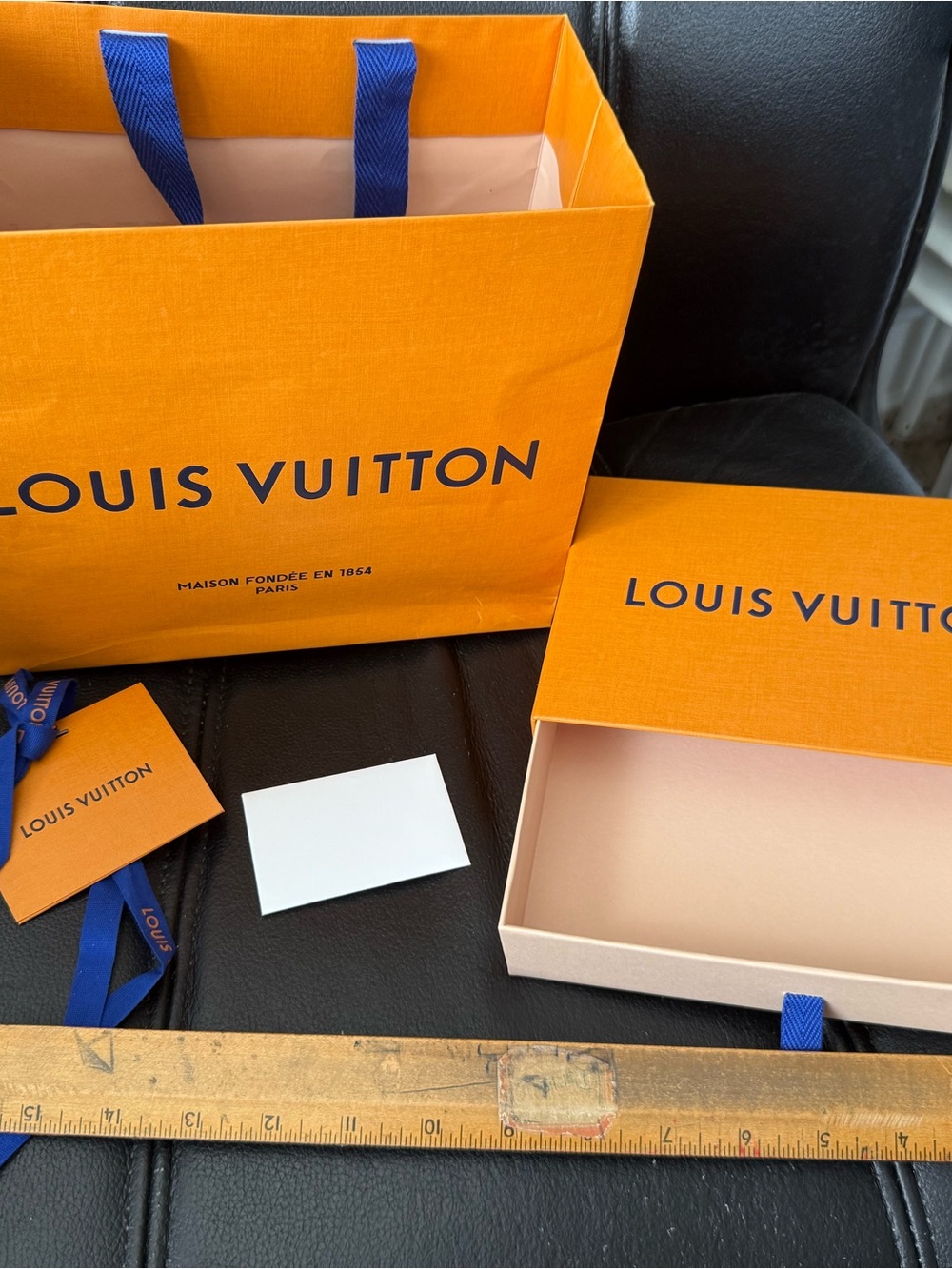 Louis Vuitton paper bag and box